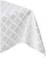 Lenox Laurel Leaf 70-by-122-Inch Oblong / Rectangle Tablecloth, Platinum
