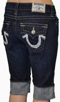 True Religion Brand Women's Knee Length Jean Denim Shorts True Religion Brand Women's Knee Length Jean Denim Shorts