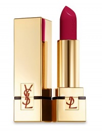 Vibrant color infused with gold. Rouge Pur Couture Golden Lustre glides on lips leaving a luminous veil of shimmer for a high fashion effect. The collection fuses couture colors with the subtle shimmer of gold for a truly luxurious lip look. Vibrant color infused with gold. Rouge Pur Couture Golden Lustre glides on lips leaving a luminous veil of shimmer for a high fashion effect. The collection fuses couture colors with the subtle shimmer of gold for a truly luxurious lip look.