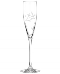 Etched with a playful dot and vine motif, this Lenox flute is a refreshing and, in dishwasher-safe crystal, amazingly fuss-free addition to fine dining. Etched with a playful dot and vine motif, this Lenox flute is a refreshing and, in dishwasher-safe crystal, amazingly fuss-free addition to fine dining.