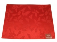 Lenox Holly Damask Placemat, Red Lenox Holly Damask Placemat, Red