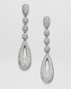 EXCLUSIVELY AT SAKS. Sparkling pavé crystals hand-set in an elegant, linear design. CrystalsCubic zirconiaRhodium-plated brassDrop, about 2Post backImported 