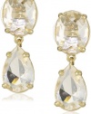 Kate Spade New York Plaza Athenee Clear Gold-Tone Drop Earrings