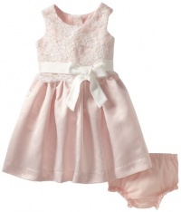 Us Angels Baby-Girls Infant Lace And Satin Dress, Ivory/Blush Pink, 12 Months Us Angels Baby-Girls Infant Lace And Satin Dress, Ivory/Blush Pink, 12 Months