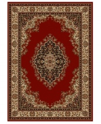 Characterized by an open, vibrant red that's surrounded by exquisite floral detailing, this area rug set from Kenneth Mink presents this rich, classic look to every room in the house. Woven of plush olefin for lasting softness and durability. Includes three rugs.