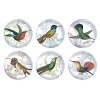 Magnet Set by Fringe. These dome shaped decoupage glass magnets are each 1.5 in diameter and feature enchanting, vintage-inspired mofits. One set includes 6 magnets in a gift box. Available in Rose and Meadow.