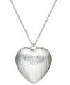 A look you're sure to love. Giani Bernini's sterling silver necklace with puffed heart pendant is a perfect addition for any type of formal affair. Approximate length: 21 inches + 2-inch extender. Approximate drop: 1-1/4 inches.