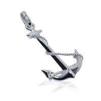 Nickel Free Sterling Silver Anchor Charm 27mm x 16mm Pendant Nickel Free Sterling Silver Anchor Charm 27mm x 16mm Pendant