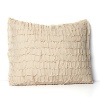 Ruched silk adds textural luxury to this Donna Karan decorative pillow--a simple way to infuse your boudoir with elegance.