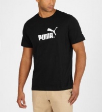 Puma Men's No. 1 logo T-Shirt-Black/White Puma Men's No. 1 logo T-Shirt-Black/White
