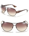 Sleek and stylish aviators in a classic silhouette with a double bridge design and printed arms.