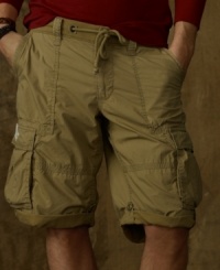 As comfy as sweats but just as rugged as the classics that came before it, this dense poplin cargo short is updated with a jersey-knit lining for supreme softness. As comfy as sweats but just as rugged as the classics that came before it, this dense poplin cargo short is updated with a jersey-knit lining for supreme softness.
