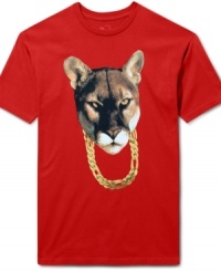 You'll be the cat's meow in this graphic t-shirt from Puma. You'll be the cat's meow in this graphic t-shirt from Puma.