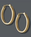 Shape up. The unique square-edge design of these traditional hoop earrings make them an instant must-have for your jewelry collection. Crafted in polished 18k gold. Approximate diameter: 5/8 inch.