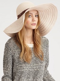 A breezy woven straw design, crafted in a chic wide-brim silhouette.Polyester/cottonMade in USA