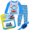 AME Thomas and Friends, Boys 2 Piece Pajama Set with Bonus Thomas Toy, Color: Blue, Size: 12 mths