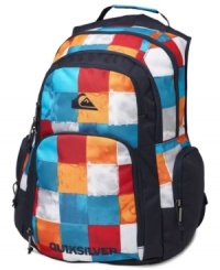 Express check out. Get out the door in no time when you store all your essentials in this colorful backpack from Quiksilver. Express check out. Get out the door in no time when you store all your essentials in this colorful backpack from Quiksilver.