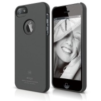 elago S5 Slim Fit Case for iPhone 5 + Logo Protection Film included - eco friendly Retail Packaging - Soft Feeling Drak Gray elago S5 Slim Fit Case for iPhone 5 + Logo Protection Film included - eco friendly Retail Packaging - Soft Feeling Drak Gray