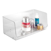 InterDesign Linus Stacking Organizer 2X Bin, Clear, Large InterDesign Linus Stacking Organizer 2X Bin, Clear, Large