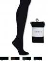 DKNY Opaque Tights 2-Pack (Medium, Flannel Grey/Black)