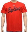 Adidas Men's Big Stick Casual Baseball Shirt - Red