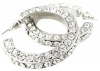 Large Triple Sided Crystal Hoop Earrings with Sparkling Austrian Crystals