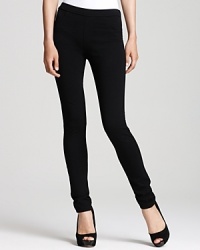 Streamline your look with Sanctuary's sleek black leggings, complete with faux pockets and seam detail for cool. Streamline your look with Sanctuary's sleek black leggings, complete with faux pockets and seam detail for cool.