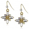 The Vatican Library Collection® Gold-Tone Crystal Cross Earrings