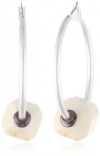 Kenneth Cole New York Urban Naturals Ivory Geometric Bead Hoop Earrings Kenneth Cole New York Urban Naturals Ivory Geometric Bead Hoop Earrings