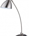 Normande HS1-1461A 60-Watt Desk Lamp with Onboard Electrical Outlet, Brushed Steel