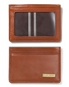 Pocket-size style from BOSS Black, the Bellness card holder has a windowed ID slot and 3 card slots.