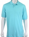 IZOD Men's Aqua Splash Smooth Cotton Short Sleeve Solid Polo Shirt, Large