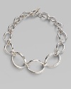 From the Glamazon Collection. Chunky graduated links in hammered sterling silver.Sterling silver Length, about 17½ Toggle closure Imported 