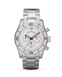 A sophisticated and sporty timepiece with there-eye functionality and quartz movement from Emporio Armarni. A sophisticated and sporty timepiece with there-eye functionality and quartz movement from Emporio Armarni.