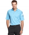 It'll be easy to focus on your swing in this performance polo golf shirt with moisture wicking from Champions Tour.