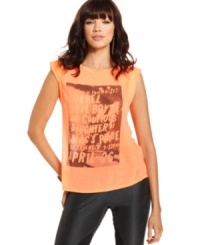 Perfect for a cool, casual look this RACHEL Rachel Roy Rebel Soul tee features a relaxed fit for just enough stylish slouch! (Clearance) Perfect for a cool, casual look this RACHEL Rachel Roy Rebel Soul tee features a relaxed fit for just enough stylish slouch! (Clearance)