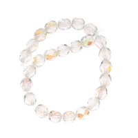 Czech Fire Polish Glass Beads 6mm Round Crystal AB (25) 940007 Czech Fire Polish Glass Beads 6mm Round Crystal AB (25) 940007