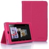 Supcase Google Nexus 7 Tablet Slim Fit Leather Case (Deep Pink) with Stand - Black, Sapphire Blue, Green, Purple, Light Blue, Deep Pink, Deep Blue, Red, Pink, Yellow, White