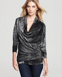 An alluring cowl neck and a hint of stretch give this tunic-style JAMISON sweater the extra attention it deserves. An alluring cowl neck and a hint of stretch give this tunic-style JAMISON sweater the extra attention it deserves.