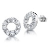 Studio 925 White CZ Eternity Circle Sterling Silver Earrings