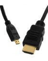Micro HDMI (Type D) to HDMI (Type A) Cable For Amazon Kindle Fire HD 8.9 Tablet - 6 Feet (Package include a HandHelditems Sketch Stylus Pen)
