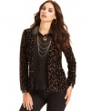 A hot fall topper, this GUESS leopard blazer is perfect for adding a fierce pop of print to your look!