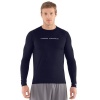 Men's UA HeatGear® Touch Fitted Longsleeve Crew Tops by Under Armour Small Midnight Navy