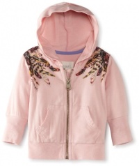 Diesel Baby-Girls Infant Samileb Zip Hoodie, Light Pink, 3 Months