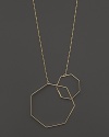 Lana's modern pendant necklace in yellow gold captures simple elegance.