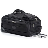 Delsey Luggage Helium Pilot 2.0 Lightweight Carry On 2 Wheel Rolling Duffel, Black, 22 Inch
