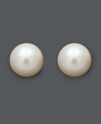 Effortless style that complements any ensemble. Belle de Mer's sweet stud earrings feature a 14k white gold setting cradling a cultured freshwater pearl (6-1/2-7 mm). Approximate diameter: 1/2 inch. Effortless style that complements any ensemble. Belle de Mer's sweet stud earrings feature a 14k white gold setting cradling a cultured freshwater pearl (6-1/2-7 mm). Approximate diameter: 1/2 inch.