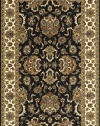 Area Rug 3x5 Rectangle Traditional Charcoal Color - Momeni Persian Garden Rug from RugPal