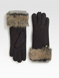 A soft, dyed shearling cuff and supple suede upper help make this glamorous style a cold weather essential.Length, about 12.5Professional leather dry cleanerImportedFur origin: Spain A soft, dyed shearling cuff and supple suede upper help make this glamorous style a cold weather essential.Length, about 12.5Professional leather dry cleanerImportedFur origin: Spain