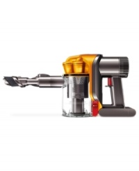 Small size, big pickup! Ready to take on your home, office and car, this handheld vacuum weighs only 2.9 pounds but still packs in some heavy-duty features like a digitally powered motor, a lifetime washable filter, an easy-empty hygienic clear bin and 2 neat & tidy accessories. Plus with Root Cyclone™ Technology, this vacuum meets every task with incredible suction that never weakens. 2-year warranty. Model DC34. Small size, big pickup! Ready to take on your home, office and car, this handheld vacuum weighs only 2.9 pounds but still packs in some heavy-duty features like a digitally powered motor, a lifetime washable filter, an easy-empty hygienic clear bin and 2 neat & tidy accessories. Plus with Root Cyclone™ Technology, this vacuum meets every task with incredible suction that never weakens. 2-year warranty. Model DC34.